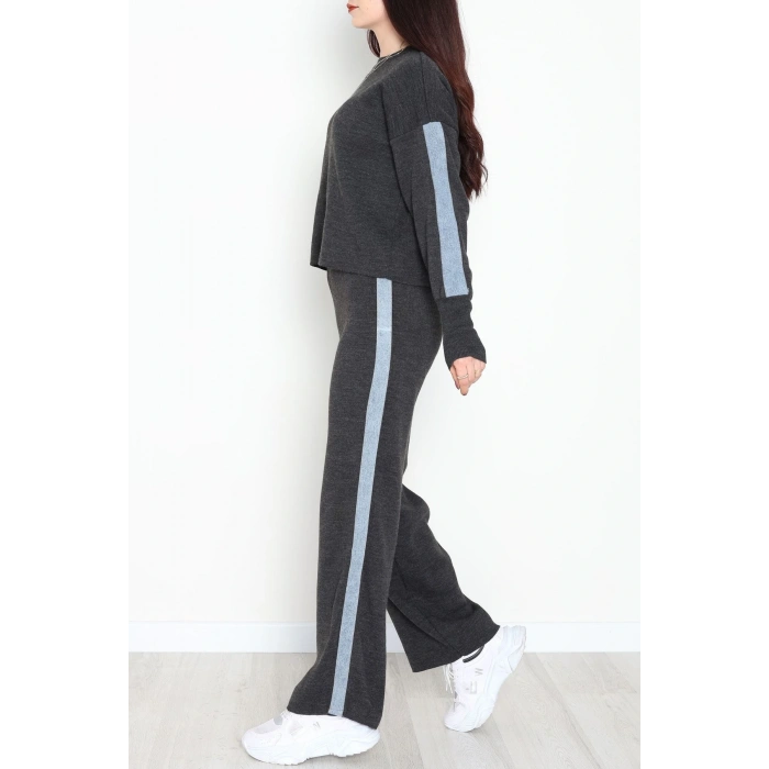 Denim Detay Triko Takım Antrasit - 51087.1765.