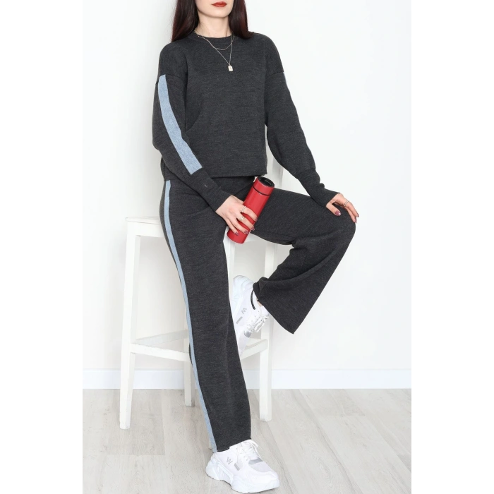 Denim Detay Triko Takım Antrasit - 51087.1765.