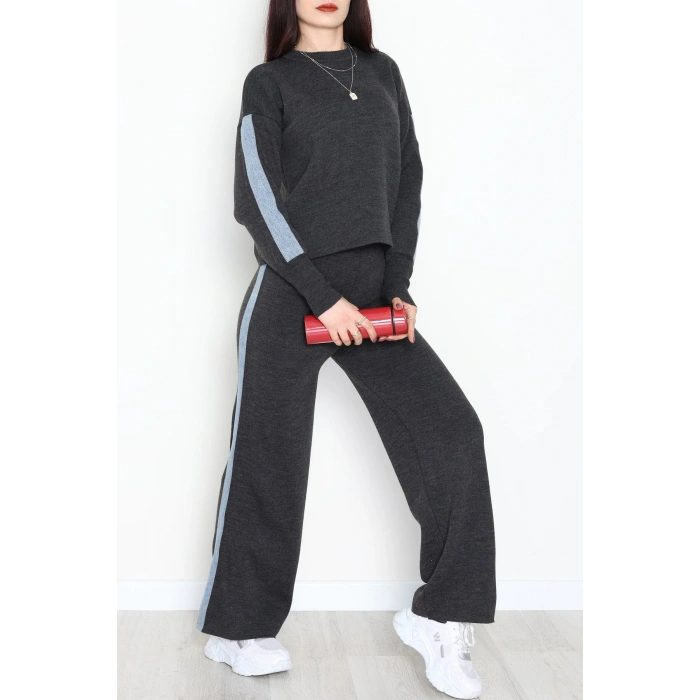 Denim Detay Triko Takım Antrasit - 51087.1765.