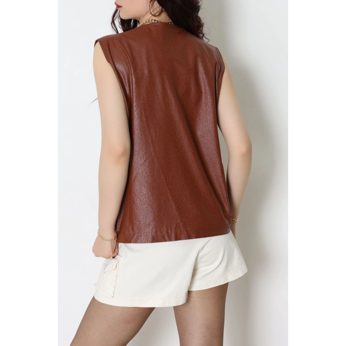 Deri Yelek Koyukahve - 8736.2126.