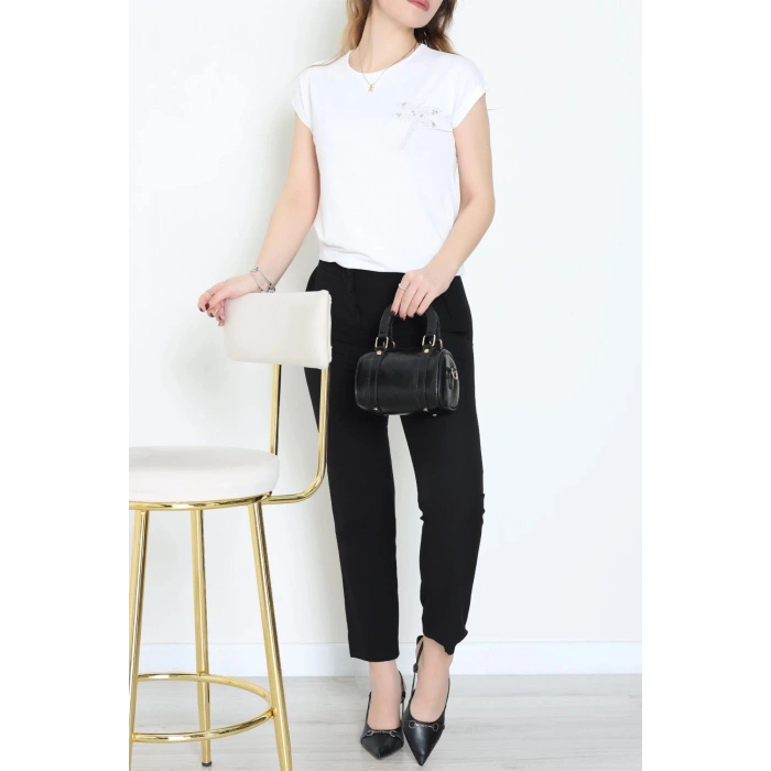 Desenli Bluz Beyaz - 43999.599.