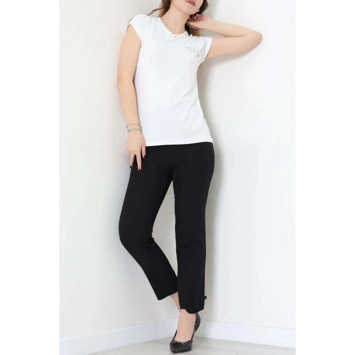 Desenli Bluz Beyaz - 43999.599.