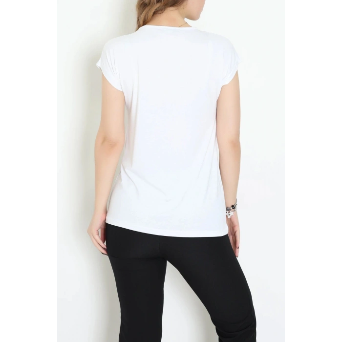 Desenli Bluz Beyaz - 43999.599.