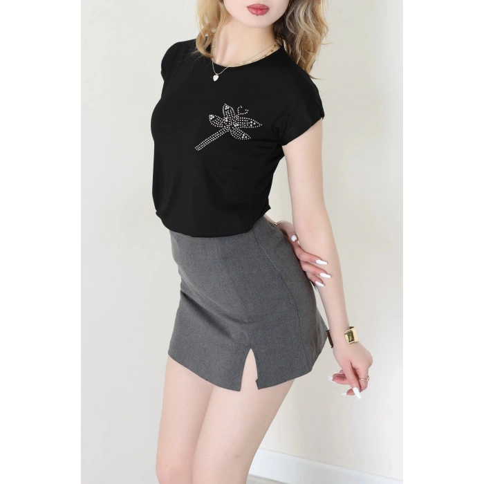 Desenli Bluz Siyah - 43999.599.