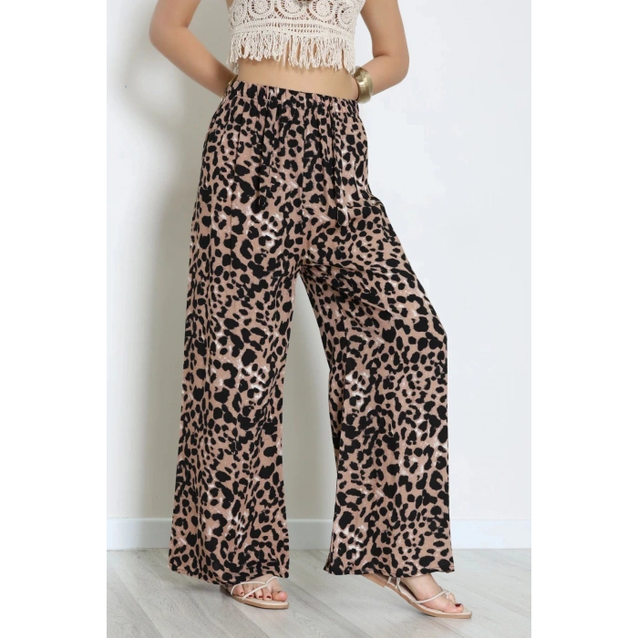 Desenli Dokuma Pantolon Kahveleopar - 12333.1095.
