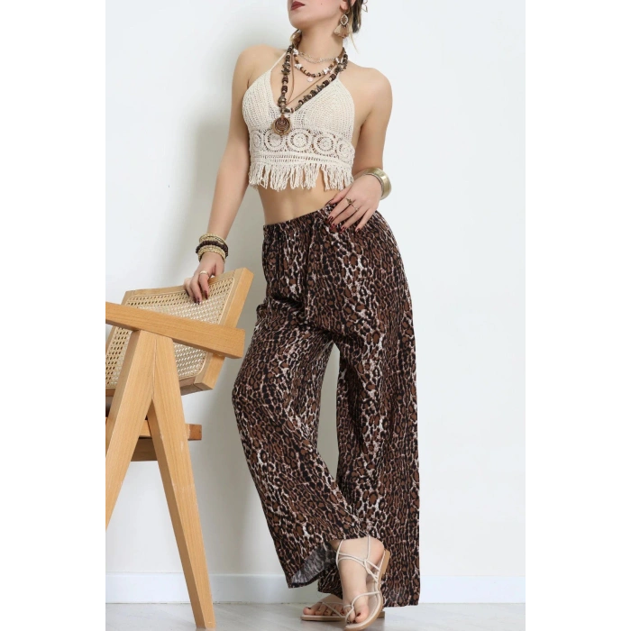 Desenli Dokuma Pantolon Leopar4 - 12333.1095.