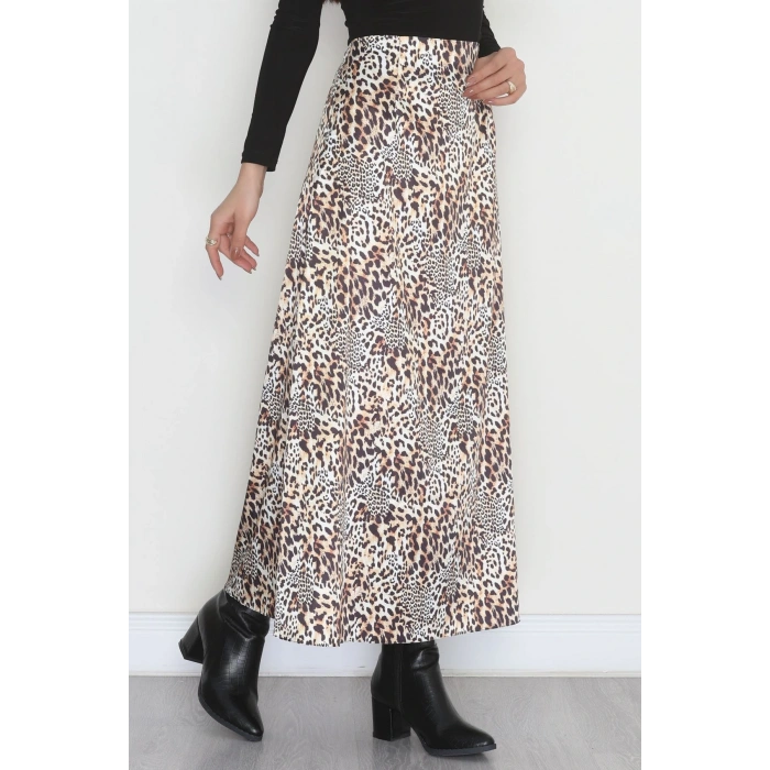 Desenli Saten Etek Leopar - 4329.1595.