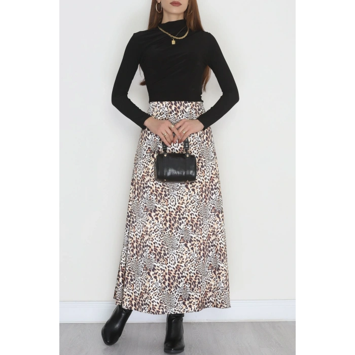Desenli Saten Etek Leopar - 4329.1595.