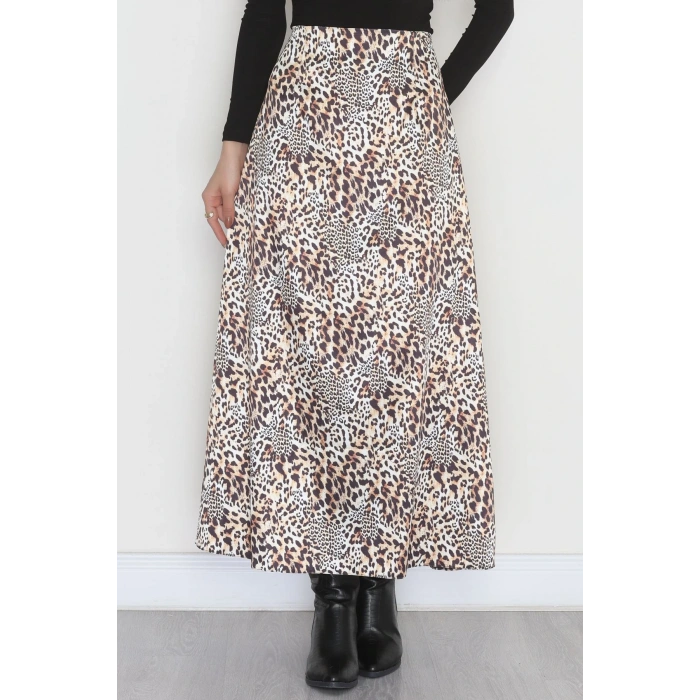 Desenli Saten Etek Leopar - 4329.1595.