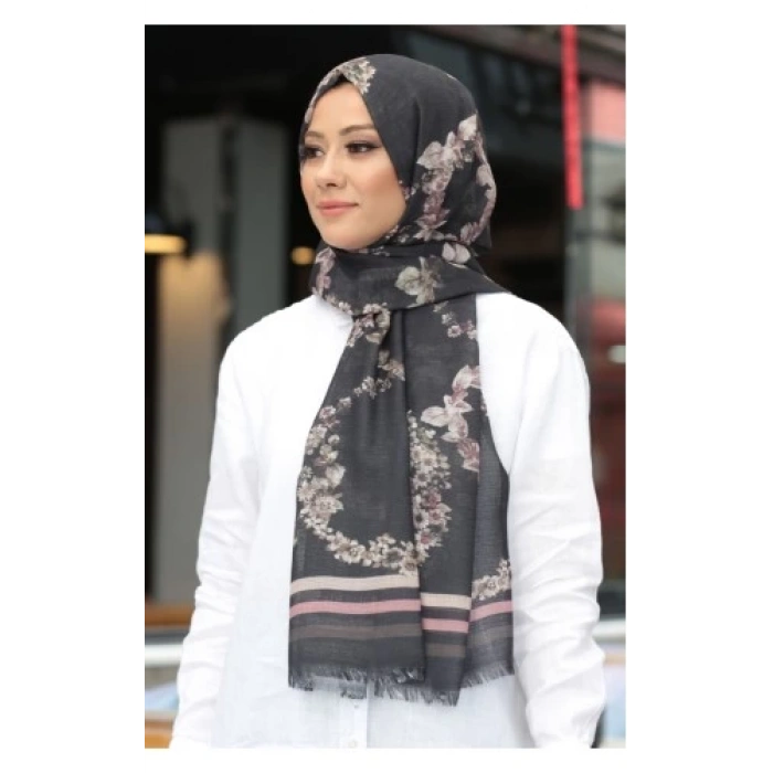 Dijital Baskılı Desenli  Pamuk Şal  KE-05-V2