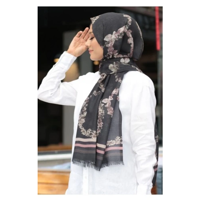 Dijital Baskılı Desenli  Pamuk Şal  KE-05-V2