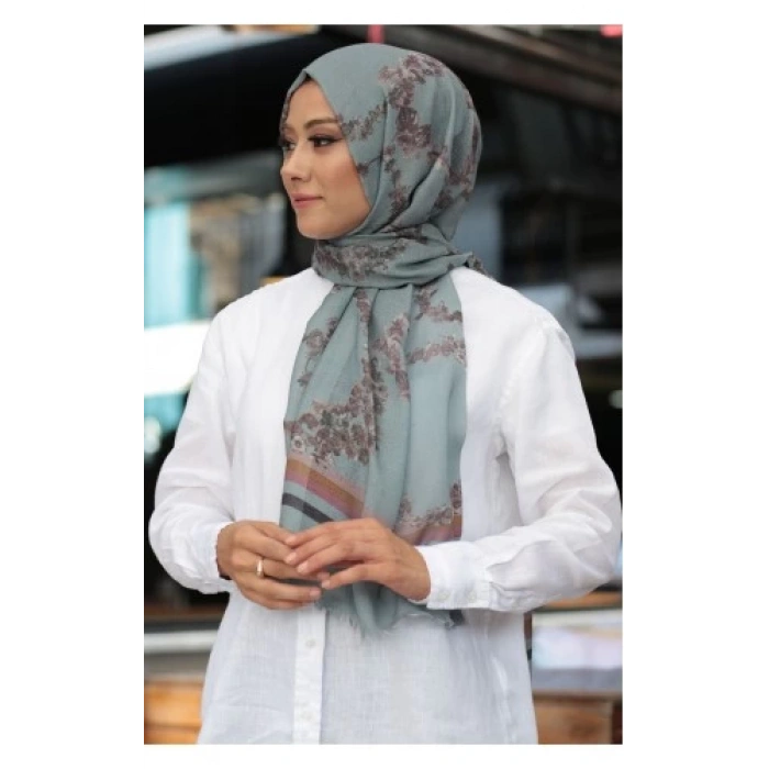 Dijital Baskılı Desenli  Pamuk Şal  KE-05-V4