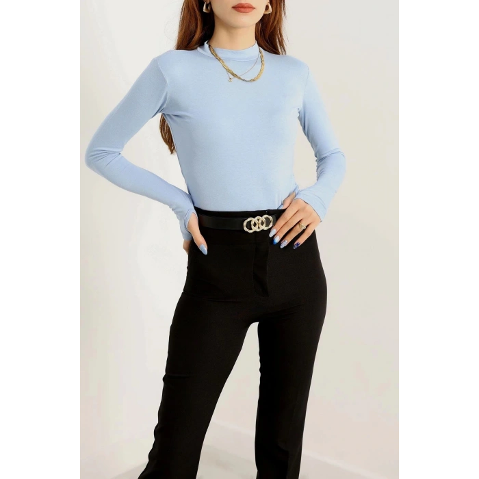 Dik Yaka Parmak Geçmeli Viskon Body Bebemavi - 40076.599.