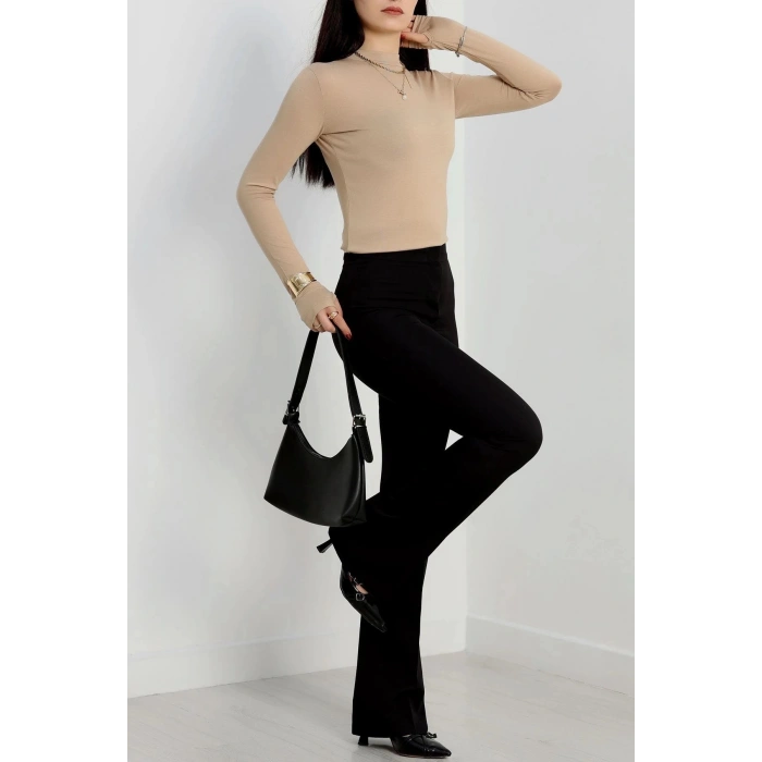 Dik Yaka Parmak Geçmeli Viskon Body Bisküvi - 40076.599.