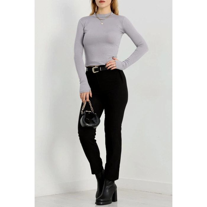 Dik Yaka Parmak Geçmeli Viskon Body Boyalıgri - 40076.599.