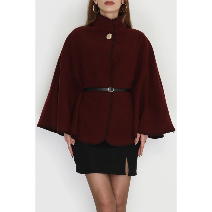 Dikiş Detay Panço Bordo - 4121.1247.