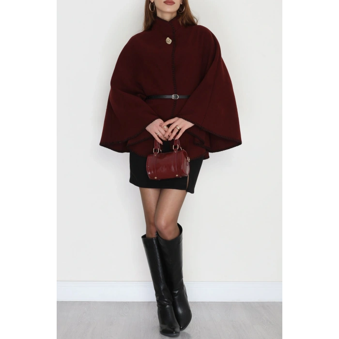 Dikiş Detay Panço Bordo - 4121.1247.