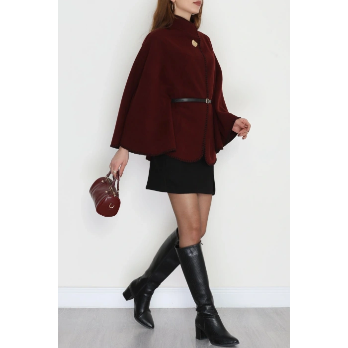 Dikiş Detay Panço Bordo - 4121.1247.