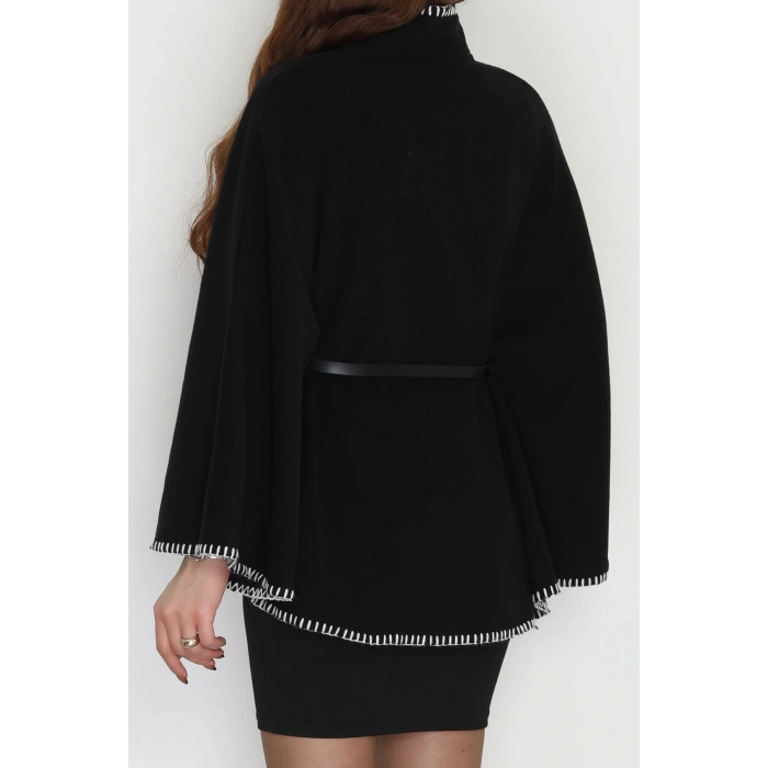 Dikiş Detay Panço Siyah - 4121.1247.