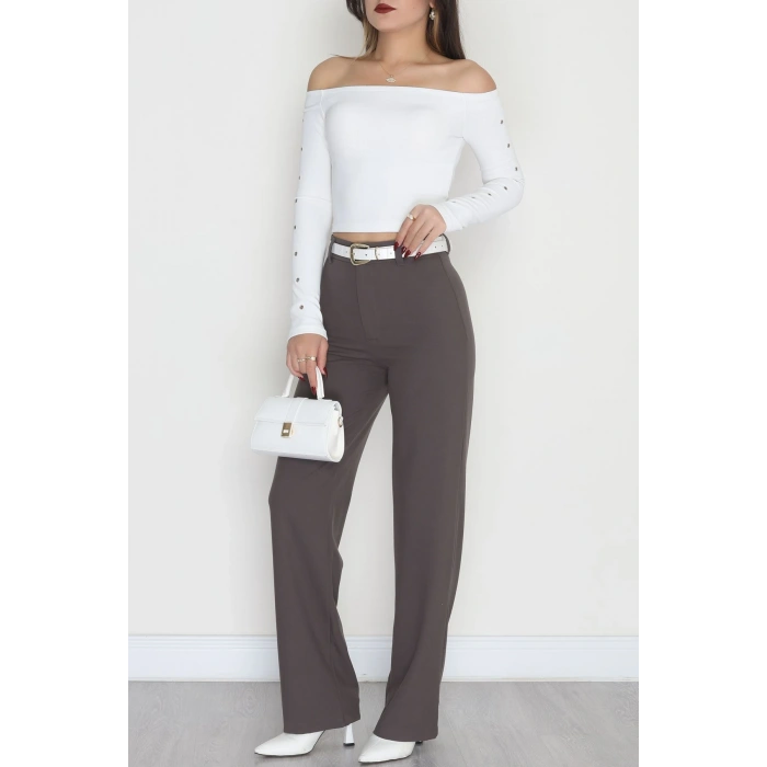 Dokuma Kumaş Pantolon Koyuvizon - 42649.1871.