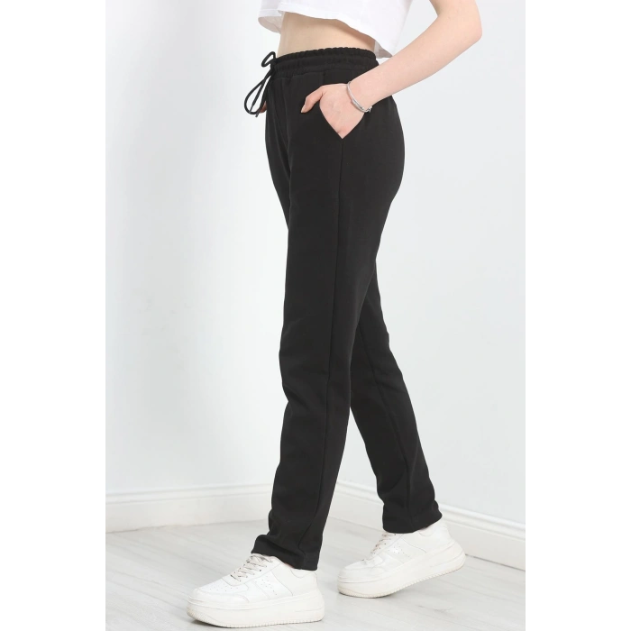 Double Face Kumaş Eşofman Altı Siyah - 40554.1431.