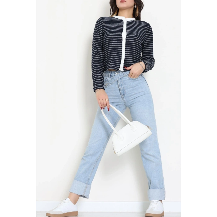 Düğmeli Hırka Lacivert - 31835.2131.