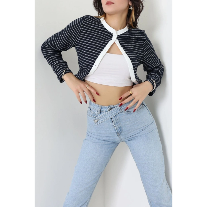 Düğmeli Hırka Lacivert - 31835.2131.