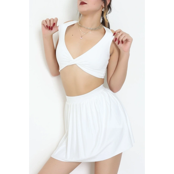 Düğümlü Kaplı Büstiyer Ekru - 9047.125.