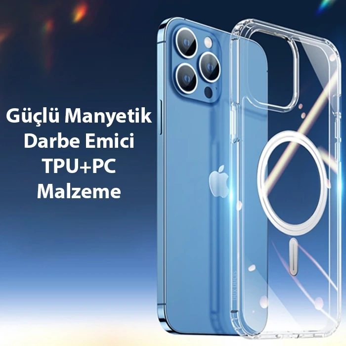 Dux Ducis Clin Mag Series iPhone 12 Pro Max 6.7 Magsafe Uyumlu Manyetik Silikon Kılıf-(1903)