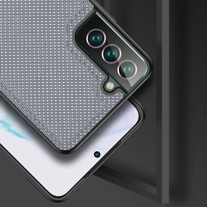 Dux Ducis Fino Serisi Samsung Galaxy S22 Plus Kılıf Premium Dokuma Silikon Kılıf-(1903)