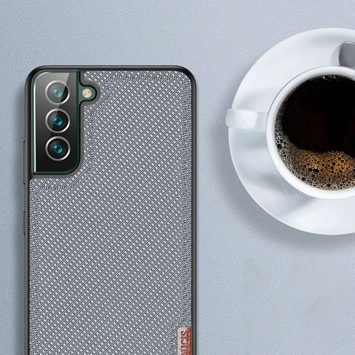 Dux Ducis Fino Serisi Samsung Galaxy S22 Plus Kılıf Premium Dokuma Silikon Kılıf-(1903)