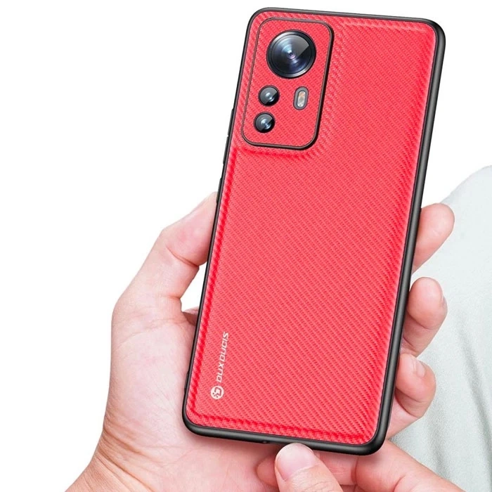 Dux Ducis Fino Serisi Xiaomi 12 - 12x Kılıf Premium Dokuma Silikon Kılıf-(1903)