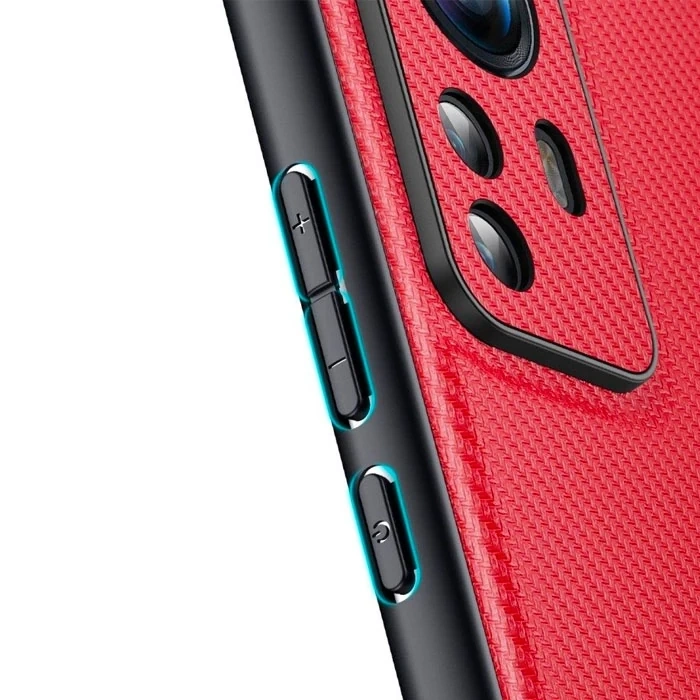 Dux Ducis Fino Serisi Xiaomi 12 - 12x Kılıf Premium Dokuma Silikon Kılıf-(1903)