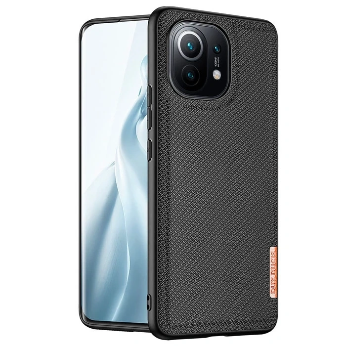 Dux Ducis Fino Serisi Xiaomi Mi 11 Kılıf Premium Dokuma Silikon Kılıf-(1903)