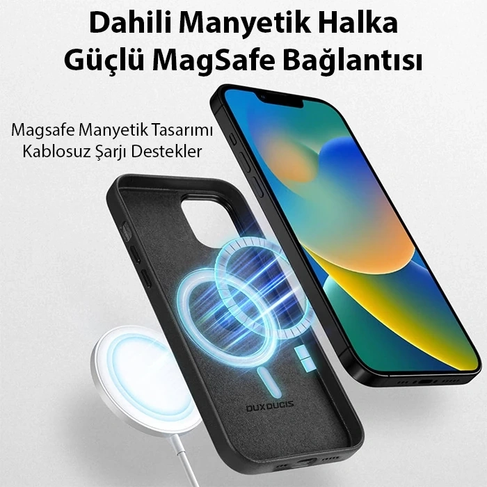 Dux Ducis Grit Series iPhone 14 6.1inç Premium MagSafe Uyumlu Kılıf-(1903)