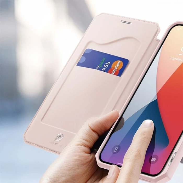 DUX DUCİS iPhone 12/12 Pro Kılıf Mıkantıslı Kapaklı  Flip Cover Kılıf Skin X Series Flip Case-(1903)