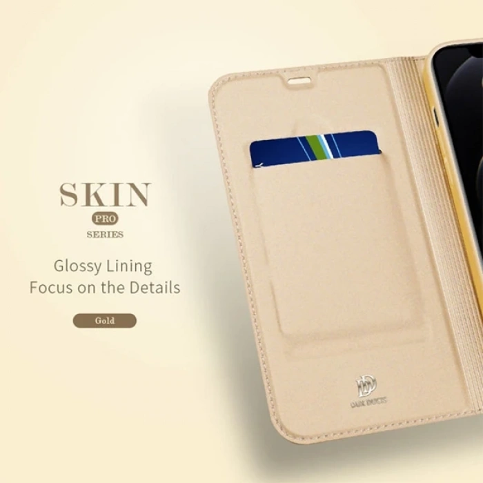 DUX DUCİS İPhone 12 Pro Max Kılıf Kapaklı Flip Cover Kılıf Skin Pro Series Kılıf-(1903)