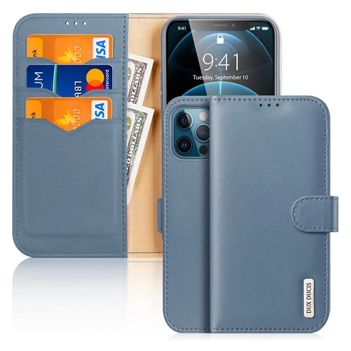 Dux Ducis iPhone 12 Pro Max Kılıf Mıknatıslı Cüzdanlı Deri Kılıf Hivo Series-(1903)