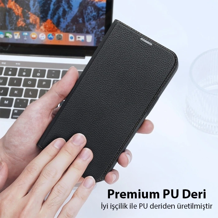 Dux Ducis iPhone 14 Pro 6.1 Kılıf Skin X2 Series PU Deri Manyetik Kapaklı Kılıf Magnetic Folio Case-(1903)