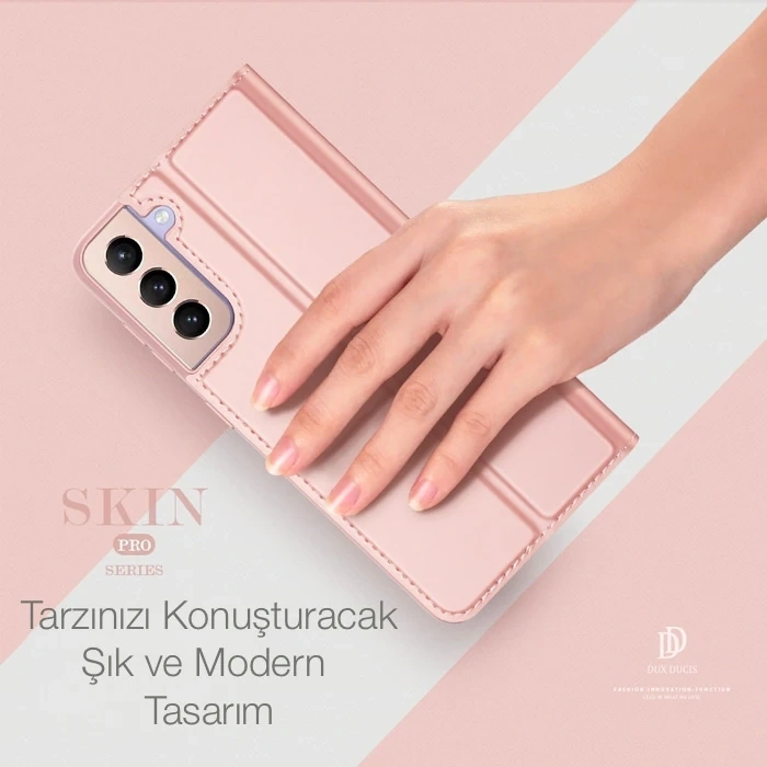 Dux Ducis SM Galaxy S21 Plus Kılıf Kapaklı Flip Cover Kılıf Skinpro Series-(1903)