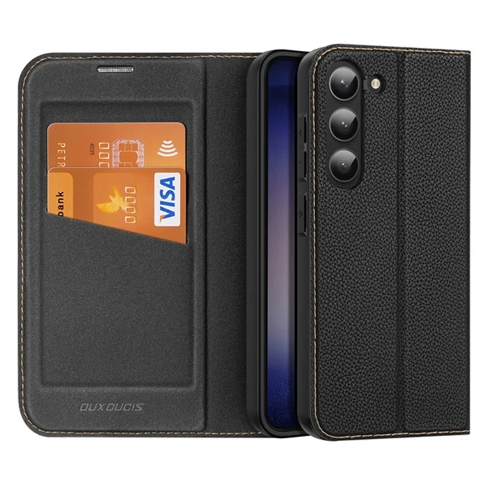 Dux Ducis SM Galaxy S23 Plus Kılıf Skin X2 Series Magnetic PU Deri Manyetik Kapaklı Kılıf-(1903)