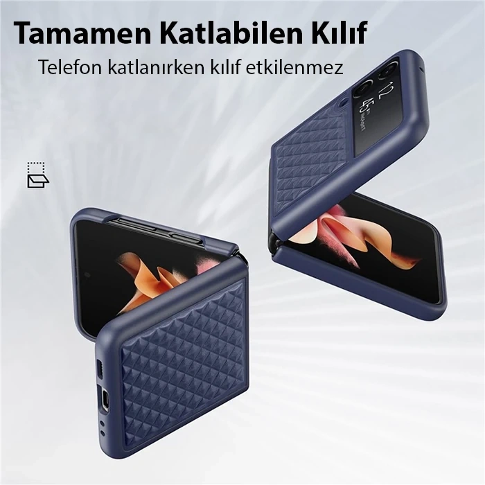 Dux Ducis Venice Series Samsung Galaxy Z Flip4 5G için Premium Deri Kılıf-(1903)