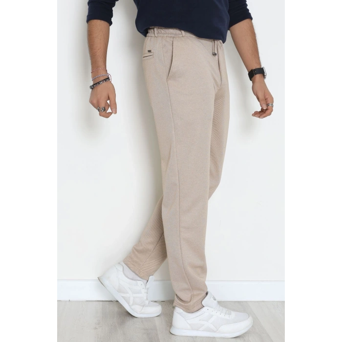 Düz Paça Diagonel Erkek Pantolon Bej - 31808.1937.