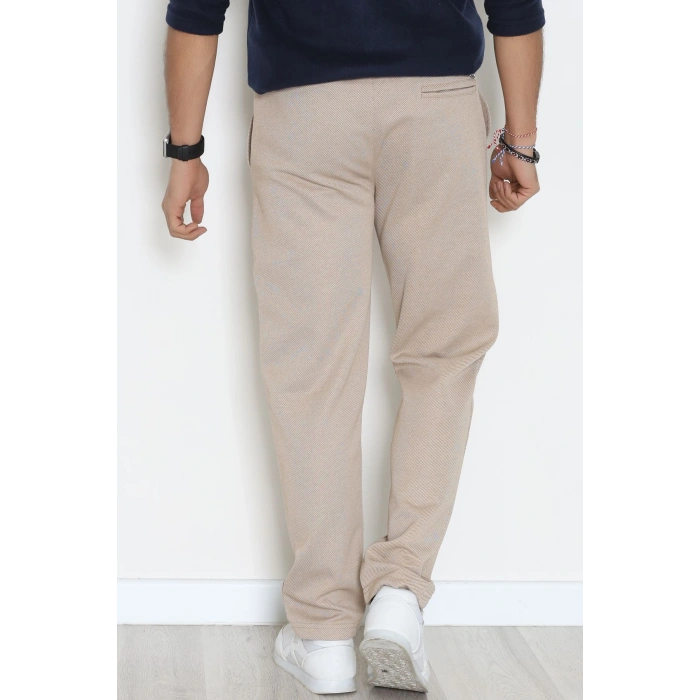 Düz Paça Diagonel Erkek Pantolon Bej - 31808.1937.