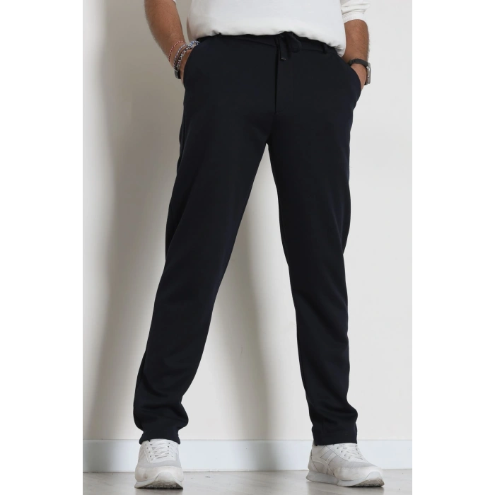 Düz Paça Diagonel Erkek Pantolon Lacivert - 31808.1937.