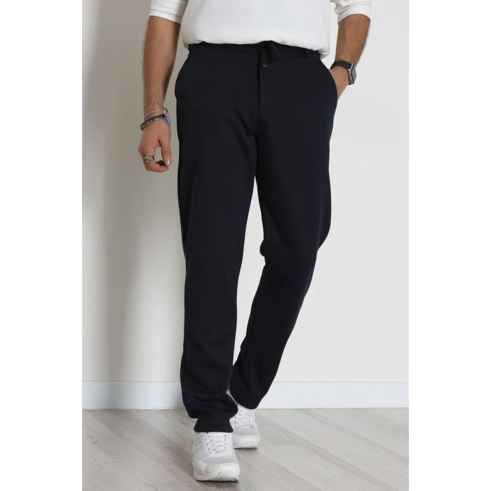 Düz Paça Diagonel Erkek Pantolon Lacivert - 31808.1937.