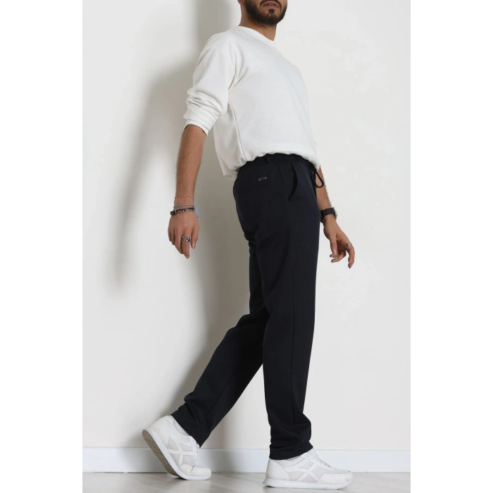 Düz Paça Diagonel Erkek Pantolon Lacivert - 31808.1937.