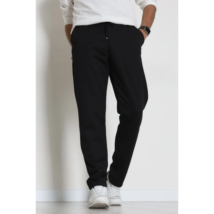 Düz Paça Diagonel Erkek Pantolon Siyah - 31808.1937.