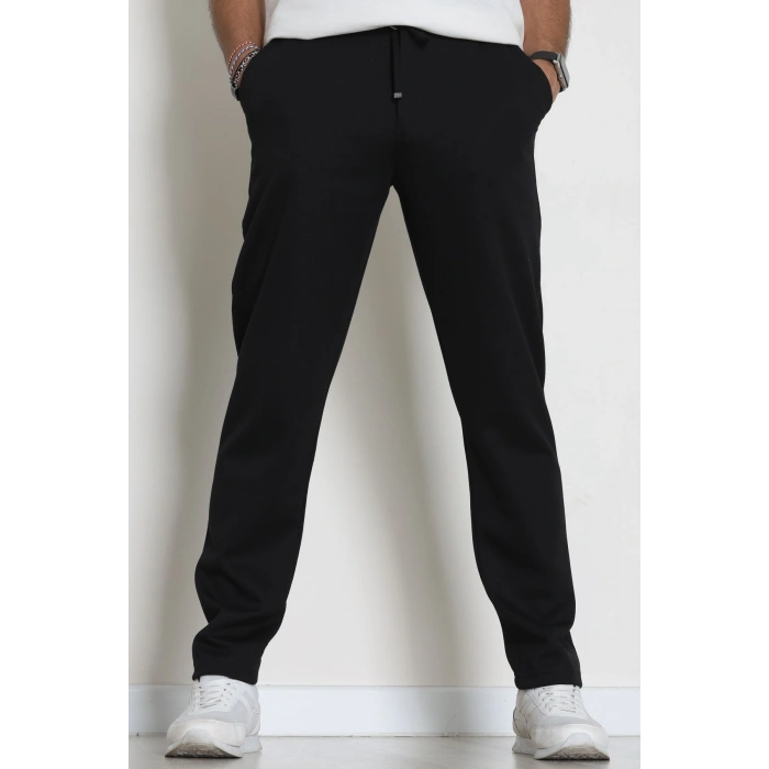 Düz Paça Diagonel Erkek Pantolon Siyah - 31808.1937.