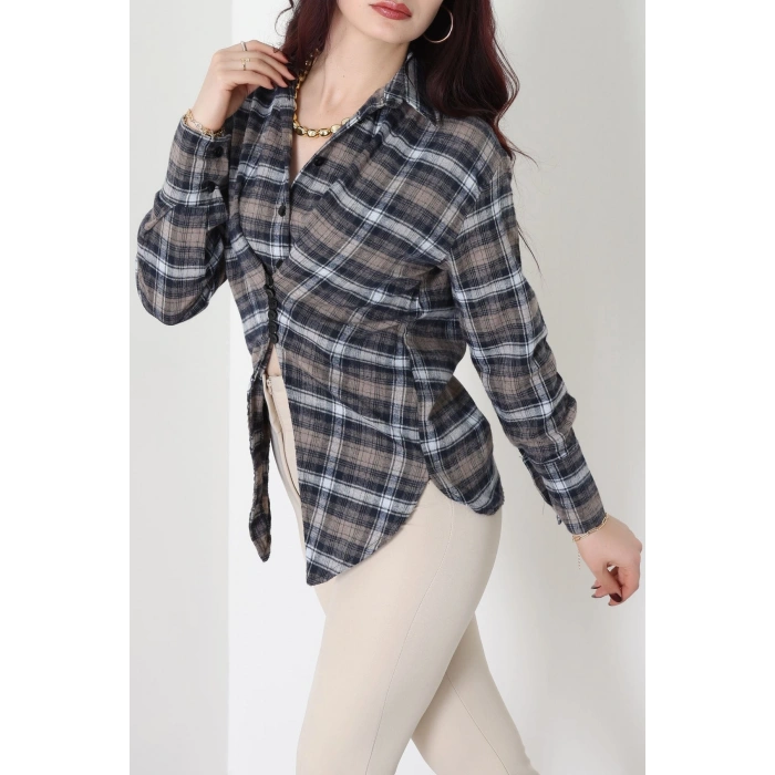 Ekose Gömlek Vizon - 4139.1247.